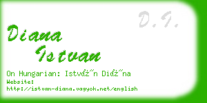 diana istvan business card